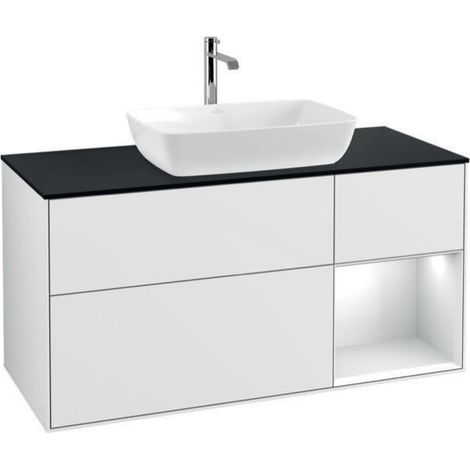 V&B Waschtischunterschrank FINION 1200x603x501mm Regal glos. wh glos. wh (1/4)