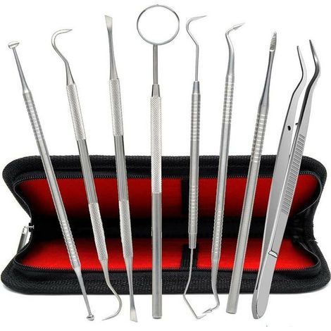 8pcs set for dental care, stainless steel dentist instrument, dental tools