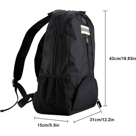 Mochila de herramientas SJLERST de lona Oxford, bolsa resistente al desgaste para electricistas, fontaneros y reparadores (negra) (1/3)