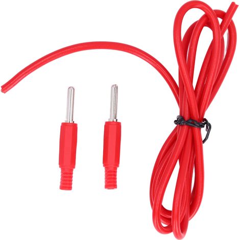 Lot de cordons de test banane 4mm mâle-mâble laiton PVC 32A 1000V pour vérification électrique (1/5)