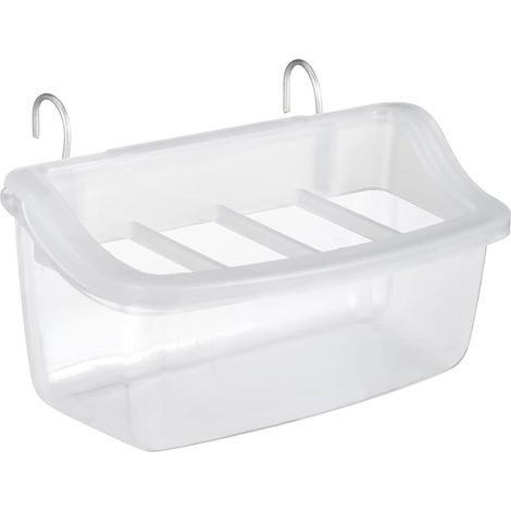 Vogelfutterhaus, 4 Fächer, robustes Plastik, zum Aufhängen, für Wellensittiche und Papageien (1/5)