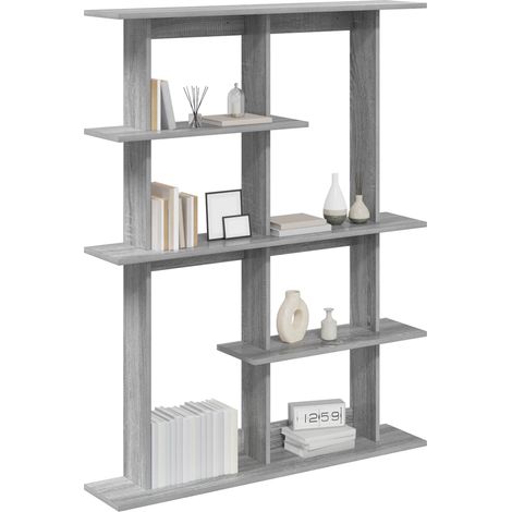Mensole da Parete Scaffale da parete Ripiano a Parete Sonoma grigio 102 x 20 x 130 cm (1/5)