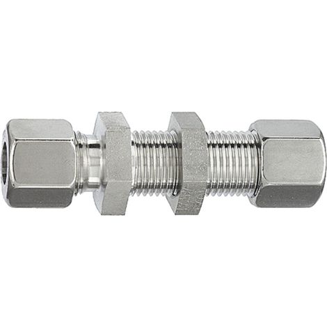 Riegler Gerade Schottverschraubung, Rohr-Außen-Ã˜ 8 mm, Edelstahl 1.4571 (1/3)