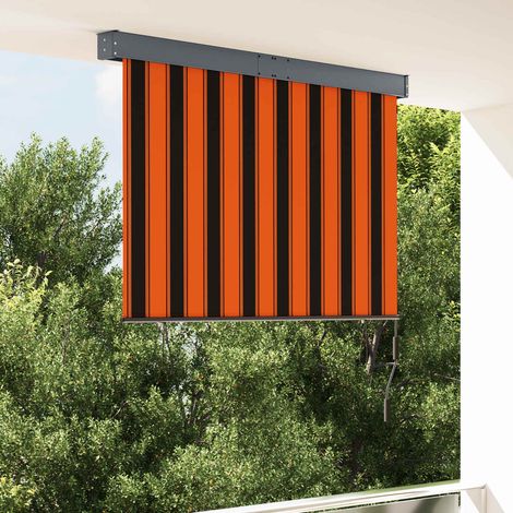 145972 vidaXL Outdoor Roller Blind 140x250 cm Orange and Brown (1/5)