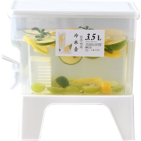 Distributeur de boissons 3,5 L carré surélevé pour boissons froides et chaudes avec robinet pour réfrigérateur (1/5)