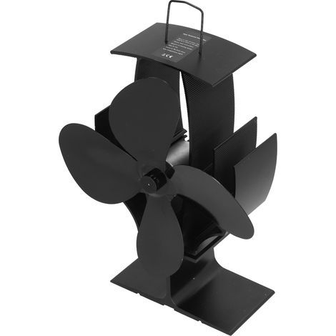 4-Blatt-Ofenlüfter mit Wärmeantrieb, wärmezirkulierender Aluminium-Kaminlüfter für Holzfeuer im Haushalt (1/5)