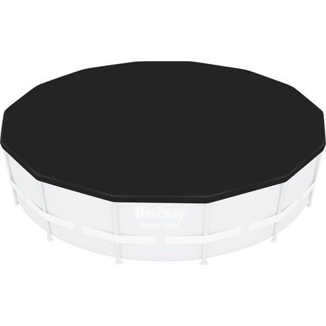 Runde Abdeckung für aufblasbare Pools – Durchmesser 396 cm – Aus strapazierfähigem PVC (170 g/m²) mit Ablauflöchern – Kompatibel mit Bestway-Pools und ähnlichen Modellen (1/5)