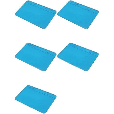 Lot de 5 plaques de réparation de soudure en silicone isolant, résistantes à la chaleur, compatibles avec les téléphones portables, les circuits imprimés, les BGA, les fers à souder et les plaques de (1/5)