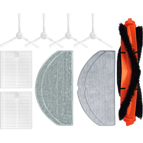 Kit de accesorios de repuesto para el robot aspirador y fregona Xiaomi Mi (3C Enhanced/E10/E12/B112): cepillos, filtro y fregona. (1/5)