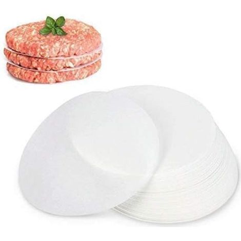 Packung mit 500 Antihaft-Papieren für Hamburgerpresse, Burger, Hackfleischfrikadellen – 11,5 cm Durchmesser (1/5)