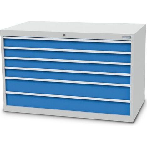 Schubladenschrank, Tiefe 736 mm, R 48-24, Schubladenanzahl: 6 Maße in mm (BxTxH): 1305 x 736 x 819 (1/3)