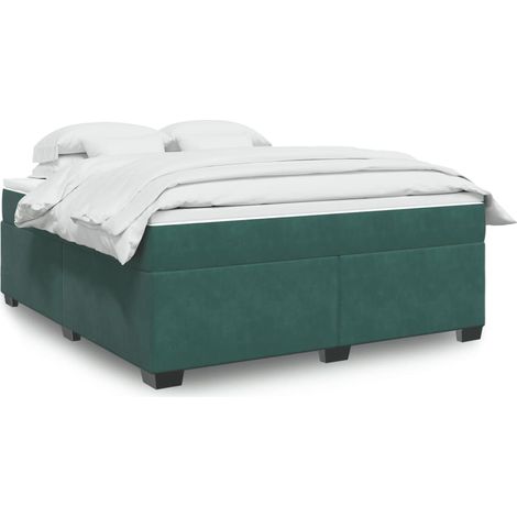 Boxspringbett mit Matratze Dunkelgrün 180x200 cm Samt vidaXL (1/5)