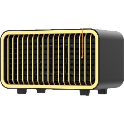Mini radiateur soufflant PTC compact de bureau Chauffage de table intelligent thermostat, coupure à 30° en cas de basculement, grille anti-brûlure, fonction circulation d’air, silencieux 36-45dB (1/5)
