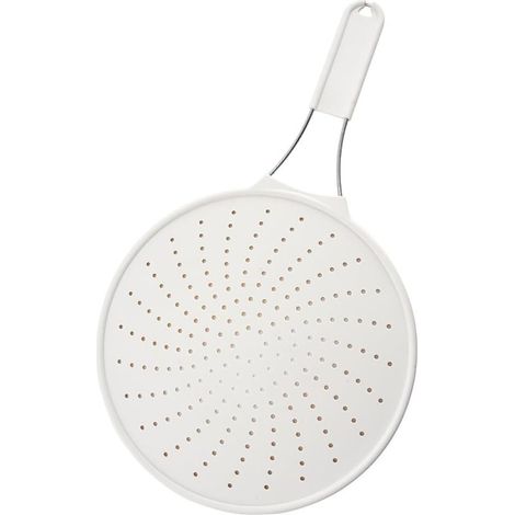 Protection Anti-Éclaboussures en Acier Silicone pour la Cuisine et la Maison - Prévenir Les Éclaboussures dHuile, Facile à Nettoyer, Résistant Haute Température (Grande Taille Blanche) (1/5)