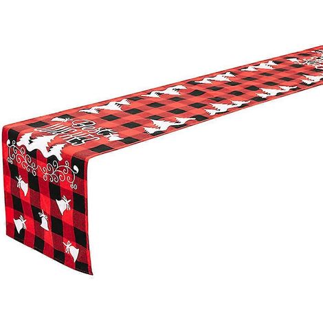 Vérifiez le chemin de table de Noël pour les décorations de table de vacances, les dîners de famille, les fêtes en plein air ou en intérieur. (1/5)