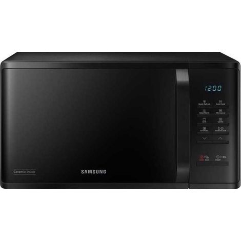 Micro-ondes Samsung MG23K3513AK - 23L - Gril - Electronique - 800W - 28,8 cm - Cavité céramique émail - Noir (1/3)