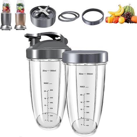 8-teiliges Mixer-Set inklusive 2 x 950ml Becher und hochwertigen Extraktionsklingen. (1/5)