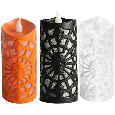 Set mit 3 leuchtenden Halloween-Kerzen (1/3)