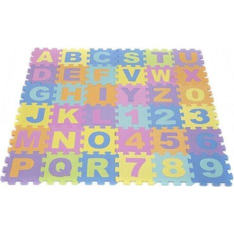 Tapis Puzzle Doux Mousse Jeu Bébé Enfant Éducatif Jouet 26 Lettres 10 Chiffres (1/5)