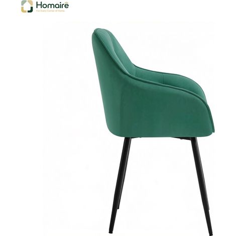 Chaise de salle à manger en métal et bleu 45,5 x 45 x 83.5 cm HOMAIRE (1/5)