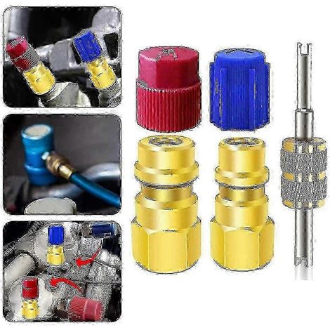 Kit de conversion de climatisation R12 à R134a complet avec adaptateur et raccords. Voir image SZRH AS. (1/5)