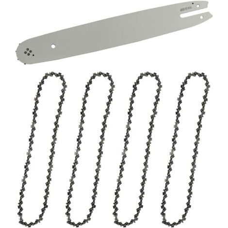 Guide-chaîne 35cm – 4 chaînes 3/8' 1,3 mm 50 maillons – Coupe précise pour bois dur – Compatible avec STIHL