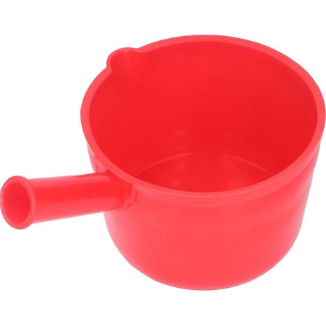 Louche à eau en plastique à manche court, rouge, pour le jardin, la salle de bain et la cuisine, pour verser les légumes. (1/5)