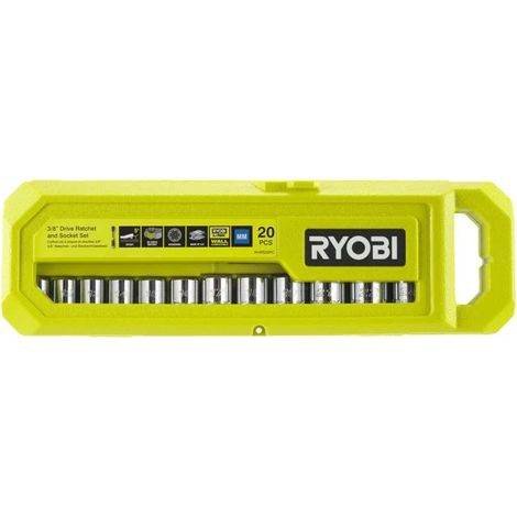 Set di 16 prese e accessori RYOBI - Chiave 90 denti - RHRS20PC