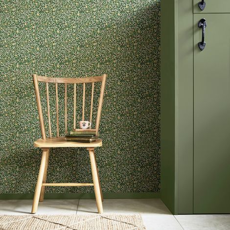 Papier peint William Morris Clover Forest 1005 x 52cm Vert, ocre, rose (1/5)