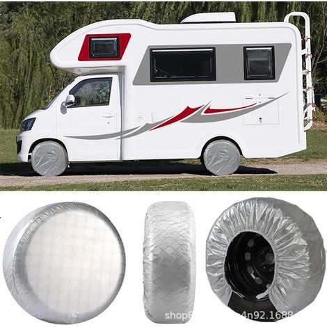 Ensemble de 4 housses de pneus pour remorque, caravane, voiture, camion, camping-car (1/5)
