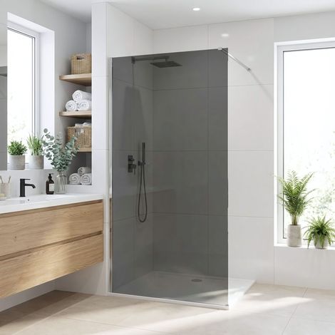Paroi De Douche Rea Flexi Grey Chrome 100 (1/5)