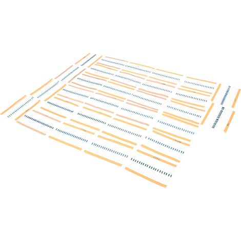 600 Stück 1/4W Fünffarben-Ring-Metallfilmwiderstandsset mit 1% Genauigkeit für 30 Werte (1/5)