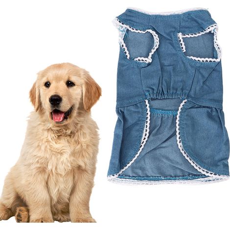 Déguisement Citrouille Pour Chien Et Chat - Costume Halloween En Coton Bleu - Taille Unique (1/5)