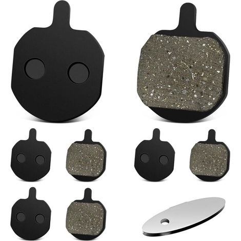 Hayes MX5 Lot de 4 paires de plaquettes de frein pour vélo Hayes Sole MX2/MX3/MX4/MX5/CX5/GX-C/GX2, plaquettes de frein à disque pour VTT avec plaque de réglage (1/5)