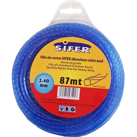 SIFER HILO DESBROZADORA AZUL SILENCIO HELICO 2.4MM x 87M M48222052