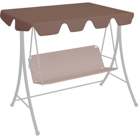 Toit de rechange de balançoire Marron 150/130x70/105cm 270 g/m² (1/5)