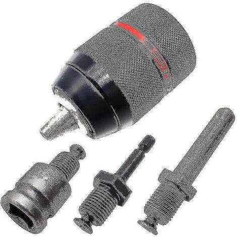 Mandrin auto-serrant 1,5-13 mm (1/2"-20 UNF) avec adaptateurs SDS-Plus, hexagonal 1/4" et carré 1/2" (1/5)