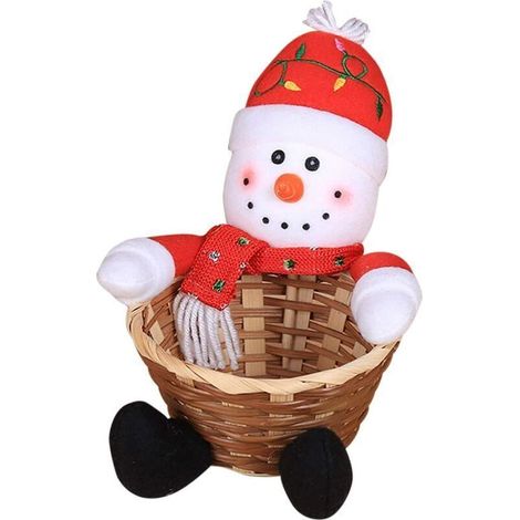 Corbeille De Fruit Corbeille À Pain Bonbons Panier Mignon Pour Noël Fête Décoration De Table Chame Club (E, M:20 15/7.9"5.9") (1/4)