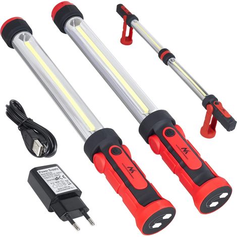 Maclean MCE230 LED XXL Arbeitslampe schwarz und rot