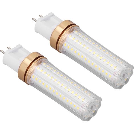 Lampadina LED G12 da 20W, attacco a pannocchia, confezione da 2, 2000 lumen, angolo del fascio luminoso di 360°, chip SMD per plafoniere e lampade da terra, illuminazione domestica (1/5)