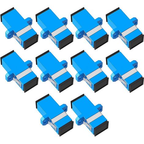 Adaptateur coupleur de fibre optique résistant à l'humidité, adapté aux cordons de brassage femelle-femelle, montable en rack, multicolore. (1/5)