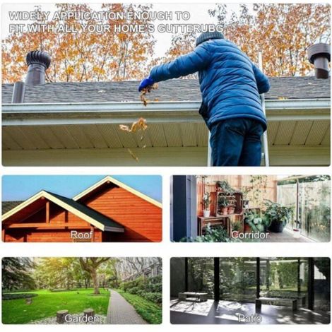 Lot de 8 Crapaudine de Gouttière en Aluminium, Filtres de Gouttière Flexible et Durable pour Maison Avant-toit Tuyau de Étiquette (1/5)