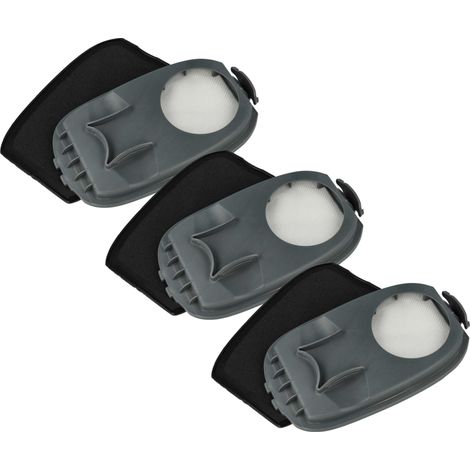 vhbw 3x Staubsaugerfilter kompatibel mit Philips XW9465 Staubsauger, Waschsauger - HEPA-Filter Schwarz Grau Weiß