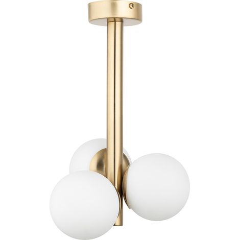 Plafonnier moderne doré 3 globes PERLA LUX G9 Sigma (1/2)