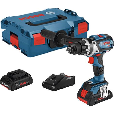 Taladro atornillador sin escobillas 18V BOSCH GSR 18V-110C - 2 baterias Pro-core 4Ah + cargador + maletin L-boxx - 06019G010A (1/5)