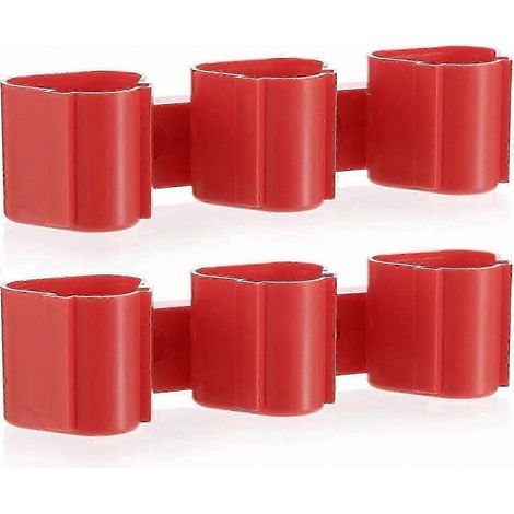 Support mural 2 pièces pour rangement batteries d'outils sans fil, étagère à fentes compatible chargeurs 12V, organiseur de perceuse et accessoires, fixation murale robuste (1/5)