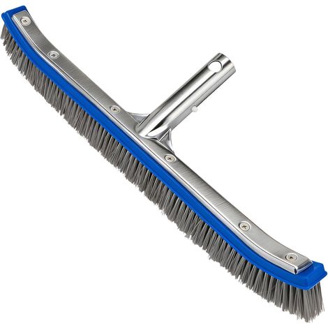 45,7 cm (18 Zoll) lange Poolbürste aus Stahl und Nylon, Poolreinigungsbürste mit Aluminiumrücken und EZ-Clip für Teleskopstiel, Hochleistungsbürste für Boden und Wände von eingelassenen Pools (1/5)