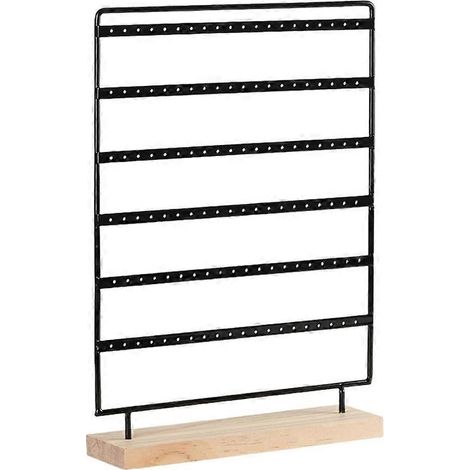 Présentoir à bijoux avec 120 emplacements et 6 niveaux de rangement pour boucles d'oreilles (1/4)