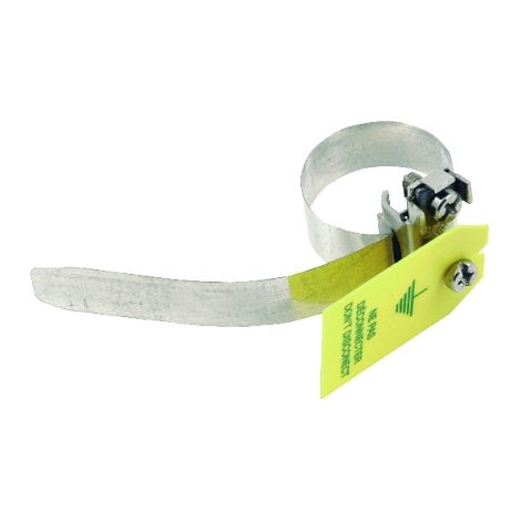 Collier de mise à la terre 23mm x 400mm – Boîte de 6 – Pour acier galvanisé, cuivre, inox – Connexion sécurisée avec vis de serrage – Bizline (1/2)