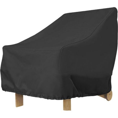 Housse de chaise noire, housse de canapé anti-poussière, 210D, 80 x 85 x 91,5 cm, d'extérieur (1/5)